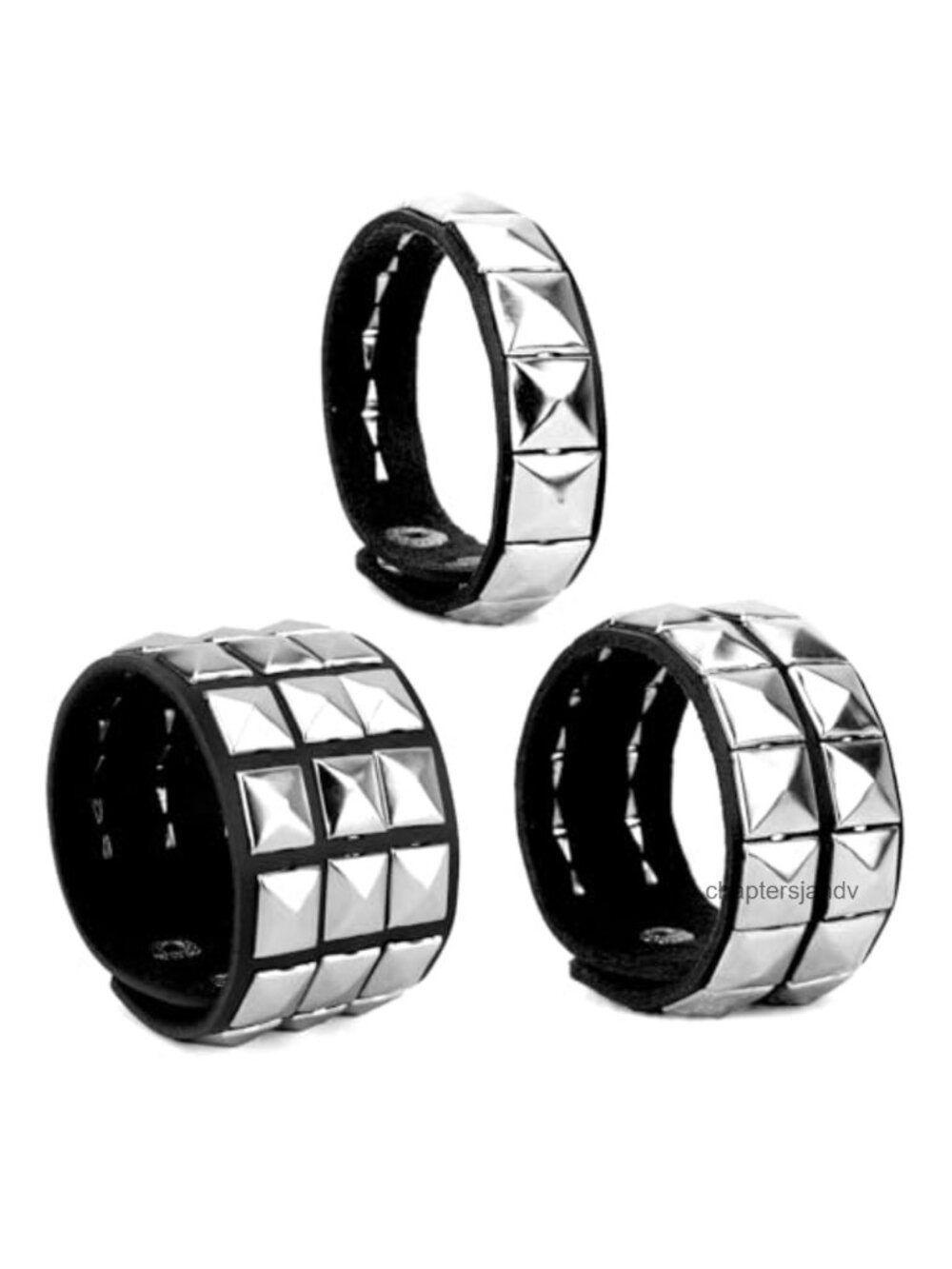 Punk Faux Leather Studded Cuff Bracelet Set Unisex Goth Emo Arm Band